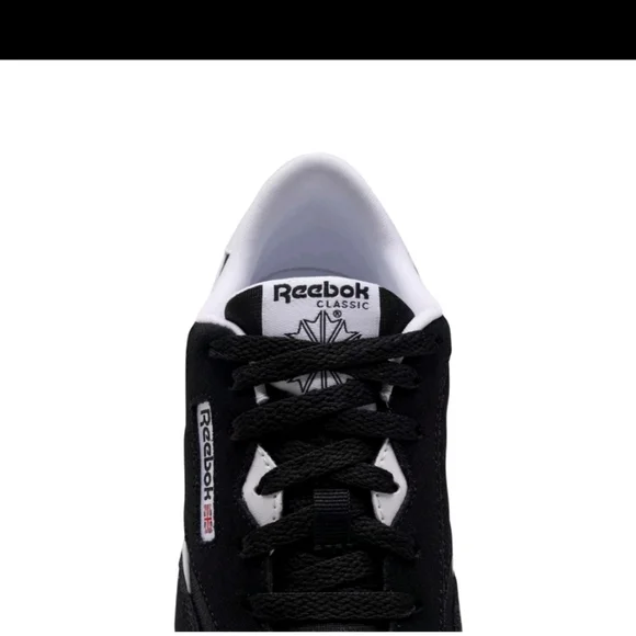 Reebok Kids Classic Nylon Sneakers - Black/Black White FV4441 - Picture 8 of 9